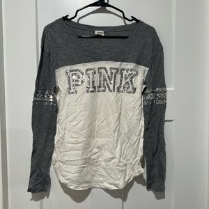 Pink bling long sleeve